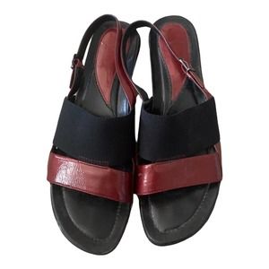 Dansko open toe platform leather sandal size 41 10.5 11